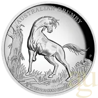 2 Unzen Silbermünze Australien Brumby 2022 - High Relief - polierte Platte