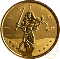 1 Unze Goldmünze Gibraltar Lady Justice 2022