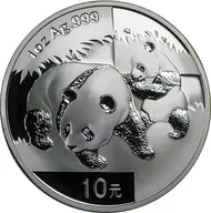 1 Unze Silbermünze China Panda 2008