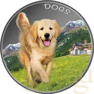 1 Unze Silbermünze Fiji Dogs 2022 - coloriert