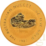 1/2 Unze Goldmünze Australien Känguru / Nugget 1987
