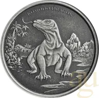 1 Unze Silbermünze Tokelau Komodo Dragon 2022 - Antik Finish