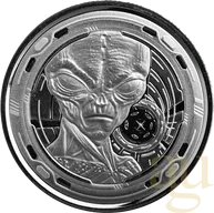 1/2 Unze Silbermünze Afrika Ghana Alien 2022