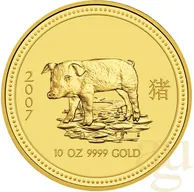 10 Unzen Goldmünze Australien Lunar I Schwein 2007