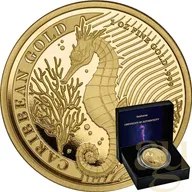 1 Unze Goldmünze Barbados Seepferdchen 2023