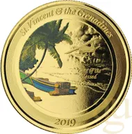 1 Unze Goldmünze EC8 St. Vincent & The Grenadines - Seaplane 2019 - coloriert