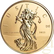 1 Unze Goldmünze Gibraltar Lady Justice 2023
