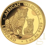 1 Unze Goldmünze Somalia African Wildlife Leopard 2024