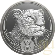 1 Kilogramm Silbermünze Südafrika Big Five Leopard 2023 proof