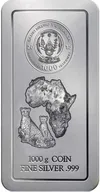 1 Kilogramm Silber Ruanda Münzbarren Gepard 2013