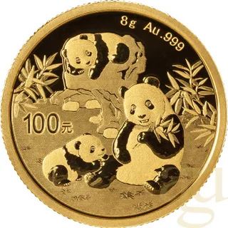 8 Gramm Goldmünze China Panda 2025