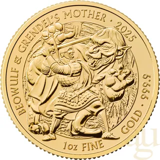 1 Unze Goldmünze Myths and Legends - Beowulf and Grendel's Mother 2025