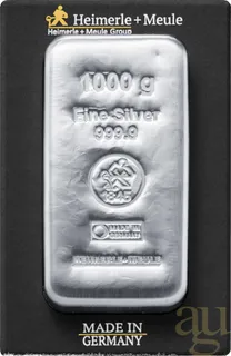1 Kilogramm Silberbarren Heimerle + Meule