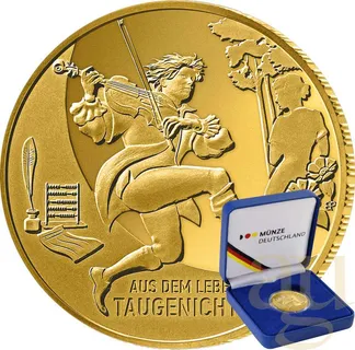 1/2 Unze Goldmünze - 100 Euro Meisterwerke der deutschen Literatur - Leben eines Taugenichts 2025 (G
