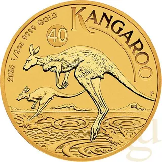 1/2 Unze Goldmünze Australien Känguru 2026