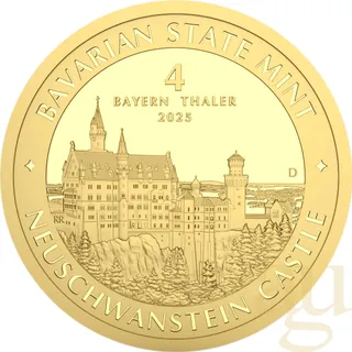1/25 Unze Goldmünze Bayern Thaler - Schloss Neuschwanstein 2025