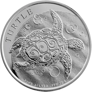 1 Unze Silbermünze Niue Schildkröte 2017