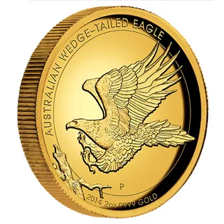 2 Unzen Goldmünze Australien Wedge Tailed Eagle 2016 proof - high Relief Prägung