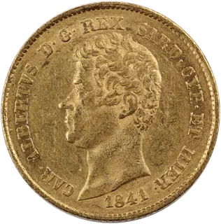 20 Lire Italien Goldmünze Sardinien - Karl Albert