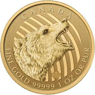 1 Unze Goldmünze Call of the Wild - Grizzly 2016