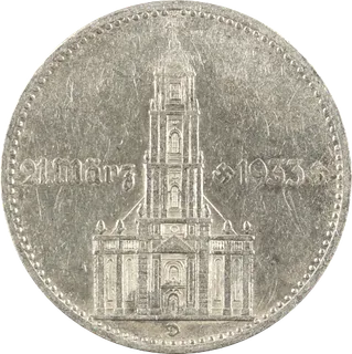 2 Reichsmark Silber Münze Garnisonkirche mit Jahr