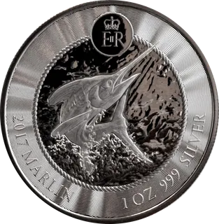 1 Unze Silbermünze Cayman Islands Marlin Speerfisch 2017