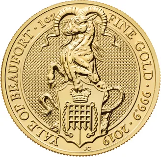 1 Unze Goldmünze Queens Beasts Yale 2019