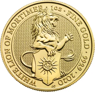 1 Unze Goldmünze Queens Beasts White Lion 2020