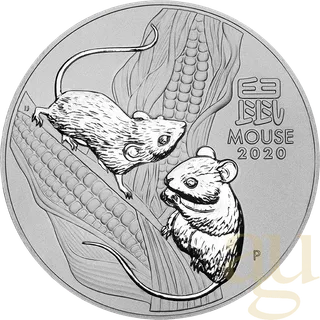 10 Kilogramm Silbermünze Australien Lunar III Maus 2020