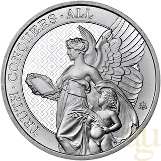 1 Unze Silbermünze St. Helena - The Queen´s Virtues - Truth 2022