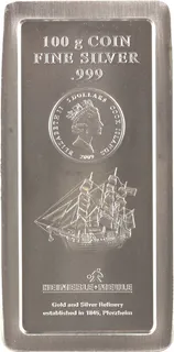 100 Gramm Silber Cook Islands Münzbarren