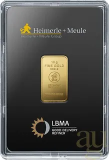10 Gramm Goldbarren Heimerle + Meule