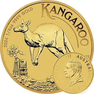 1/4 Unze Goldmünze Australien Känguru 2024