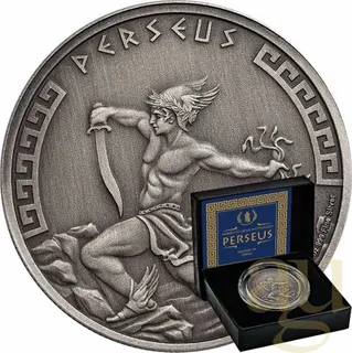 1 Unze Silbermünze Niue Heroes of Greek Mythology - Perseus 2024 - Antik Finish