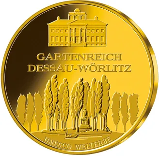 1/2 Unze Goldmünze - 100 Euro Dessau-Wörlitz 2013 (A)