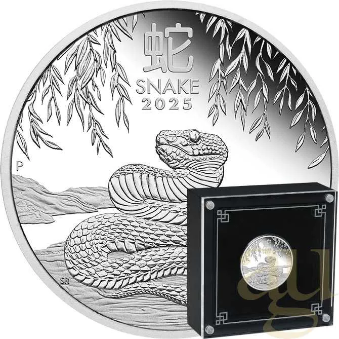 1/2 Unze Silbermünze Australien Lunar III Schlange 2025 - polierte Platte
