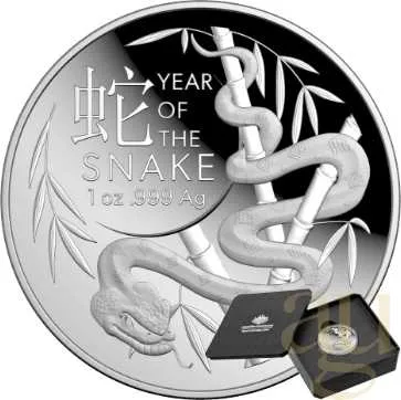 1 Unze Silbermünze Australien RAM Lunar Schlange 2025 Domed - Proof