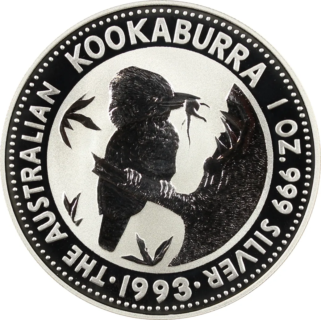1 Unze Silbermünze Australien Kookaburra 1993