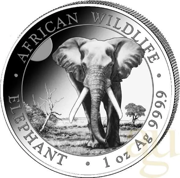 1 Unze Silbermünze Somalia Elefant 2025