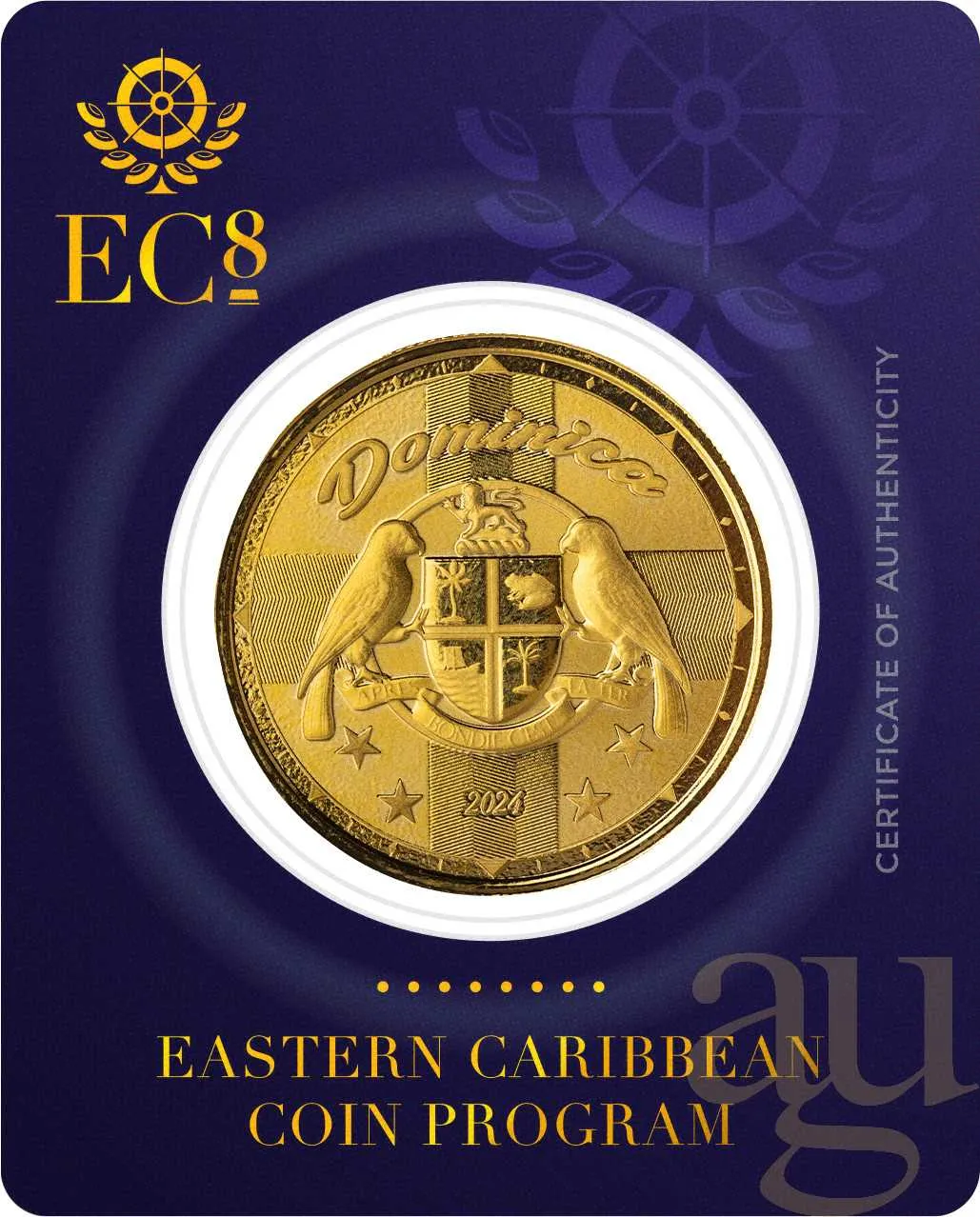 1 Unze Goldmünze EC8 Dominica - Coat of Arms 2024