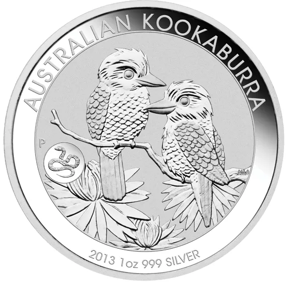 1 Unze Silbermünze Australien Kookaburra 2013 - Privy Mark Schlange