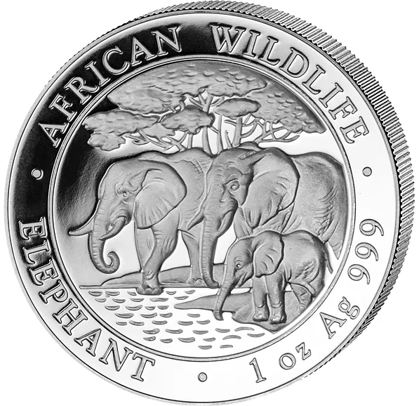 1 Unze Silbermünze Somalia Elefant 2013
