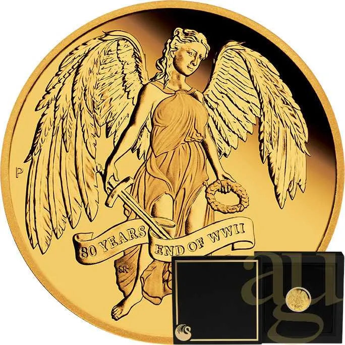 1/4 Unze Goldmünze Australien 80 Jahre End of WWII - Winged Victory 2025 - proof