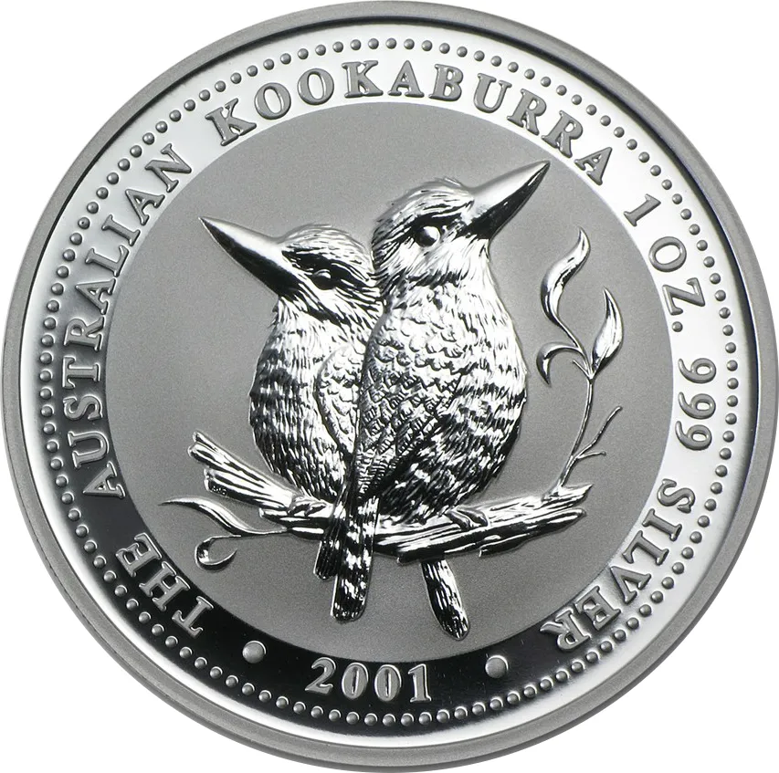 1 Unze Silbermünze Australien Kookaburra 2001