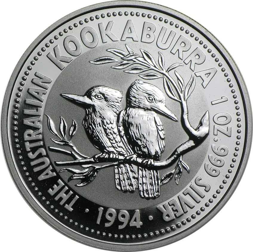 1 Unze Silbermünze Australien Kookaburra 1994