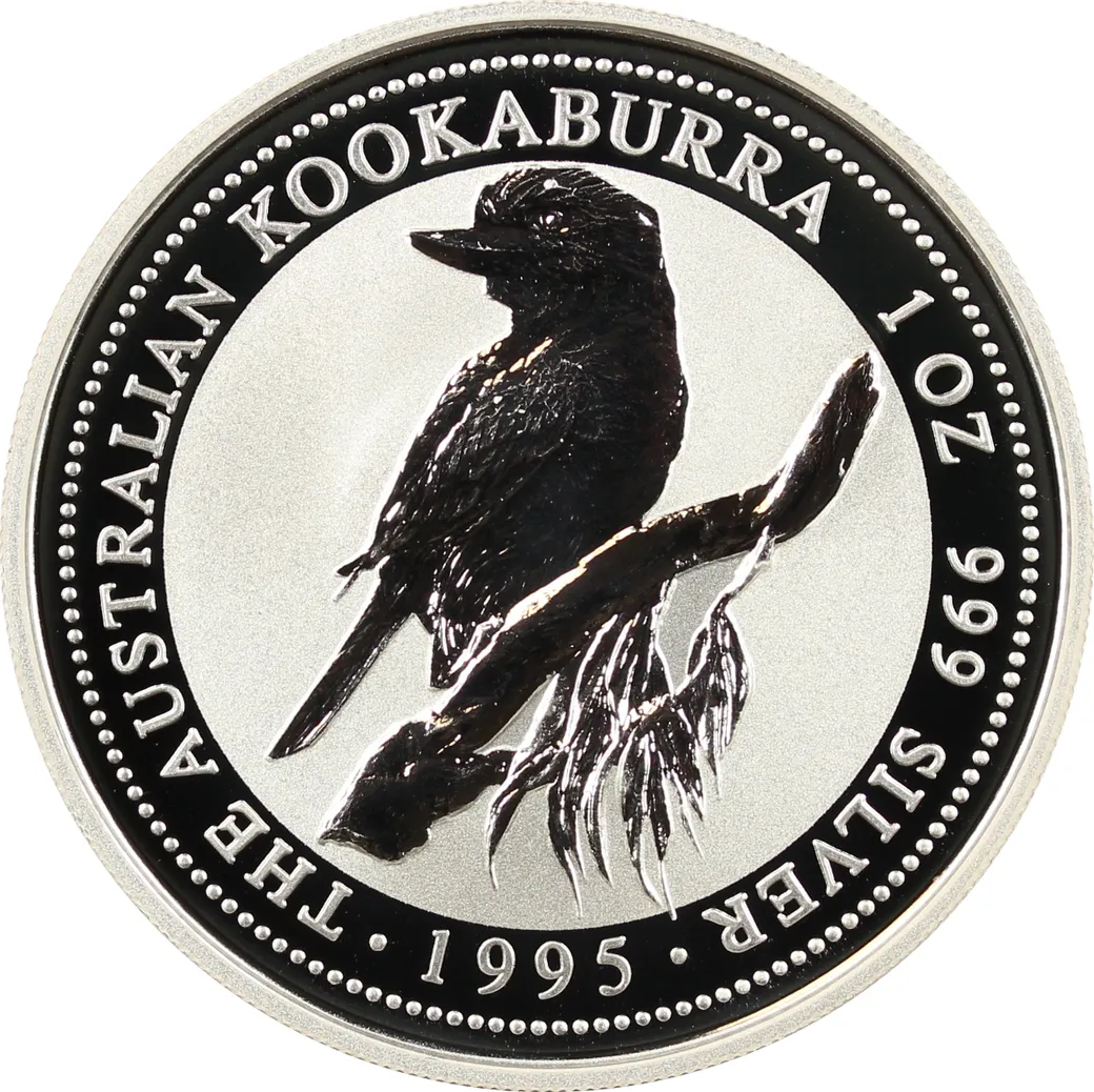 1 Unze Silbermünze Australien Kookaburra 1995