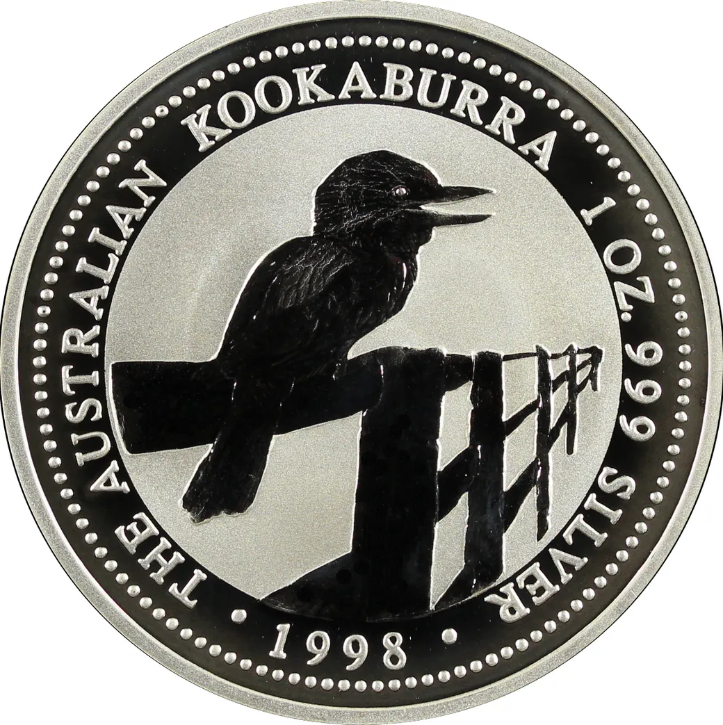 1 Unze Silbermünze Australien Kookaburra 1998