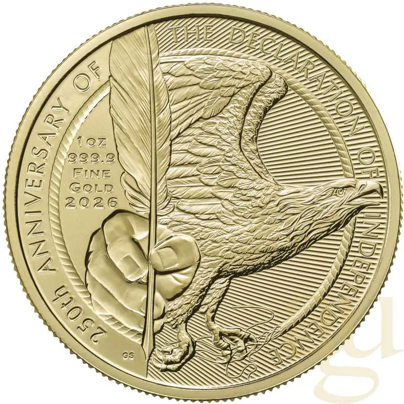 1 Unze Goldmünze Großbritannien 250 Jahre Declaration of Independence 2026