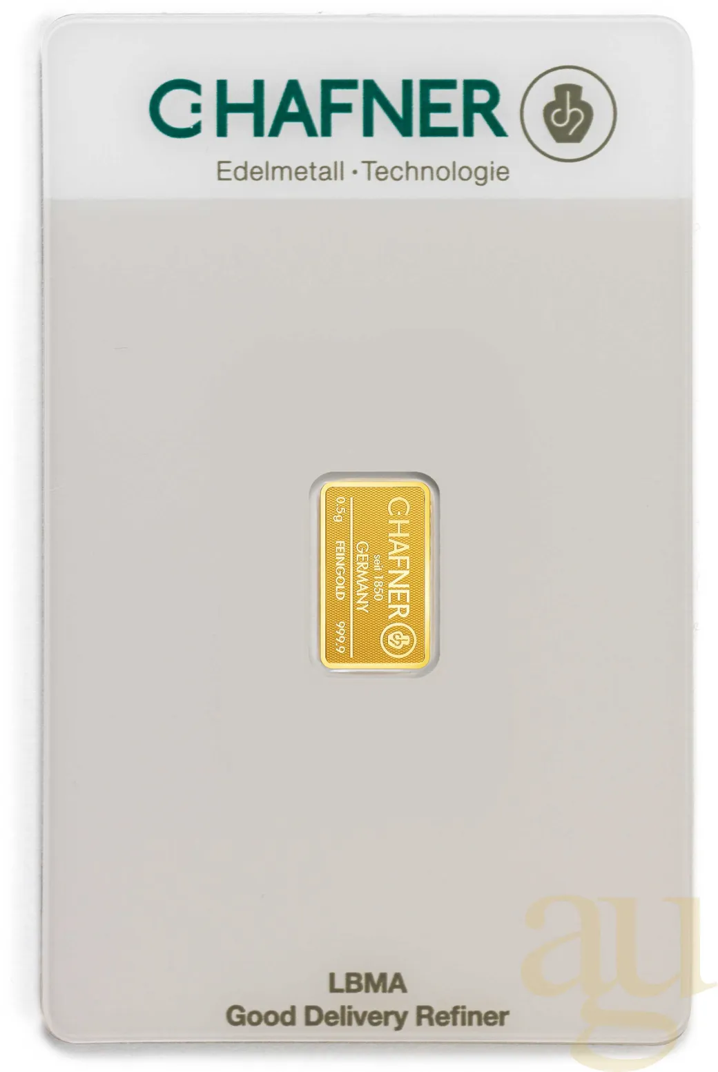 0,5 Gramm Goldbarren C. Hafner