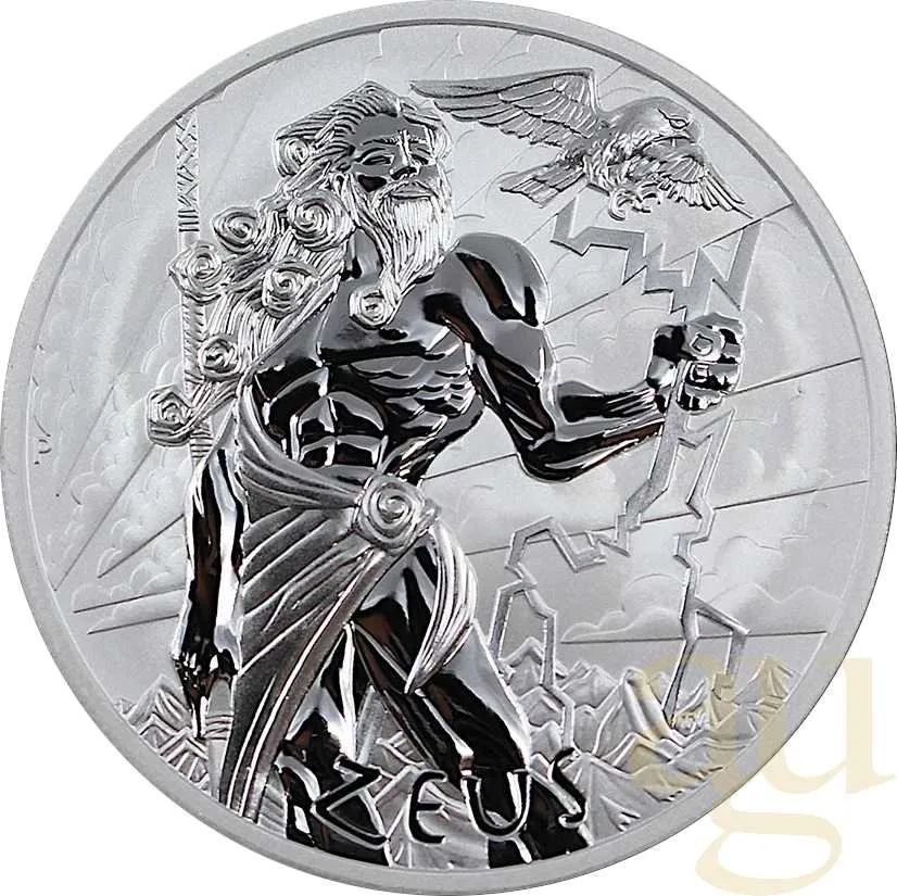 1 Unze Silbermünze Tuvalu - Gods of Olympus - Zeus 2020